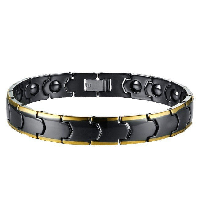 Stainless steel energy magnetic couple bracelet