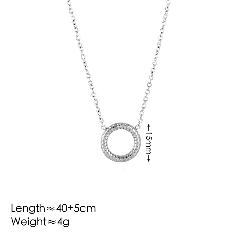 Simple Thin Circles Set(Earrings&Bracelet&Necklace)